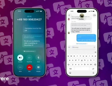 ترجمه زنده آیفون