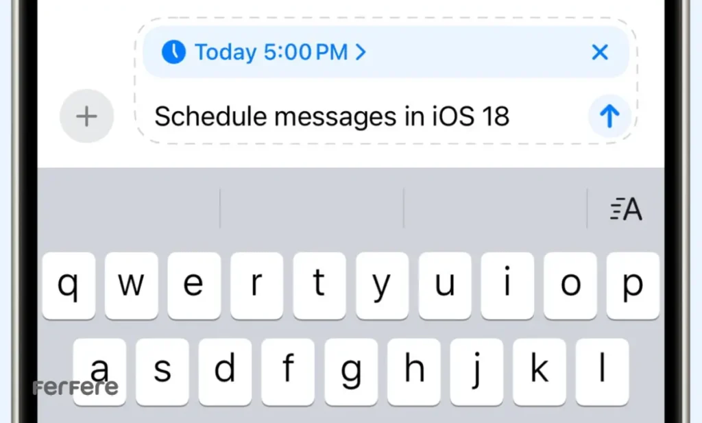 زمانبندی ارسال پیام iMessage