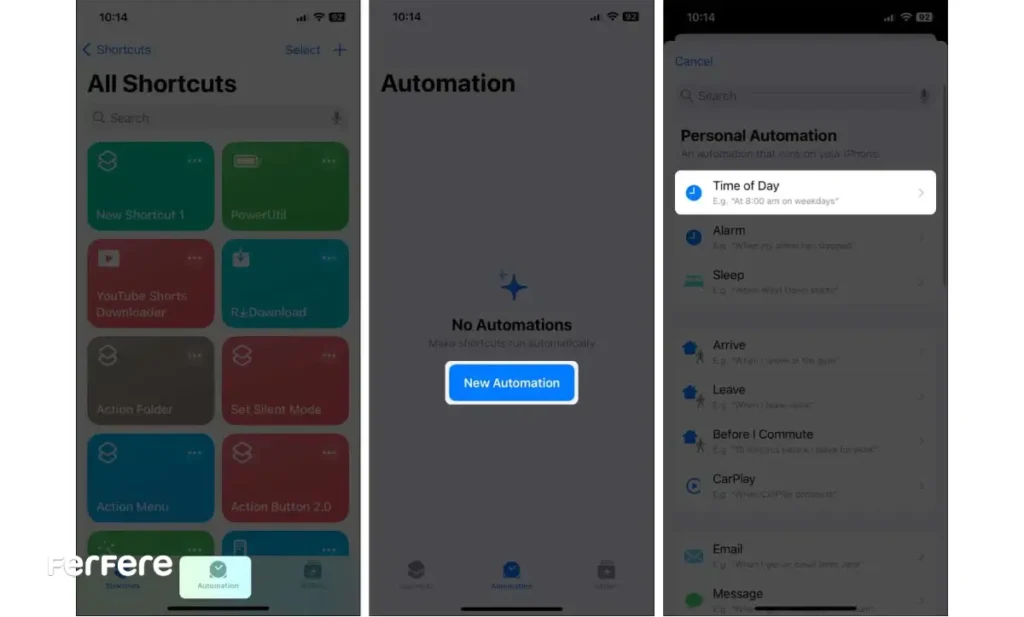 زمانبندی ارسال پیام iMessage