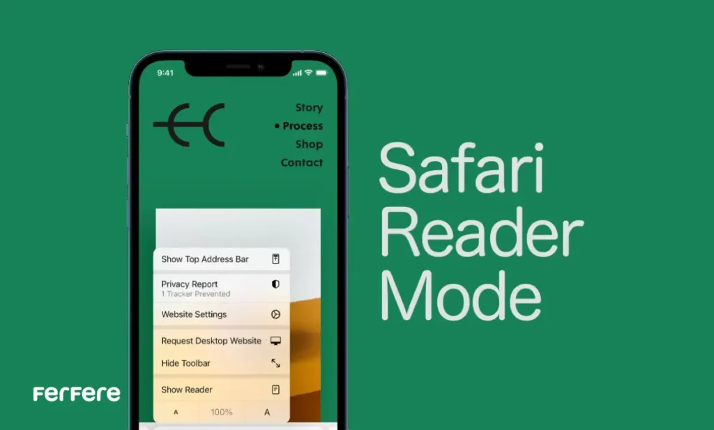حالت Reader Mode در Safari آیفون