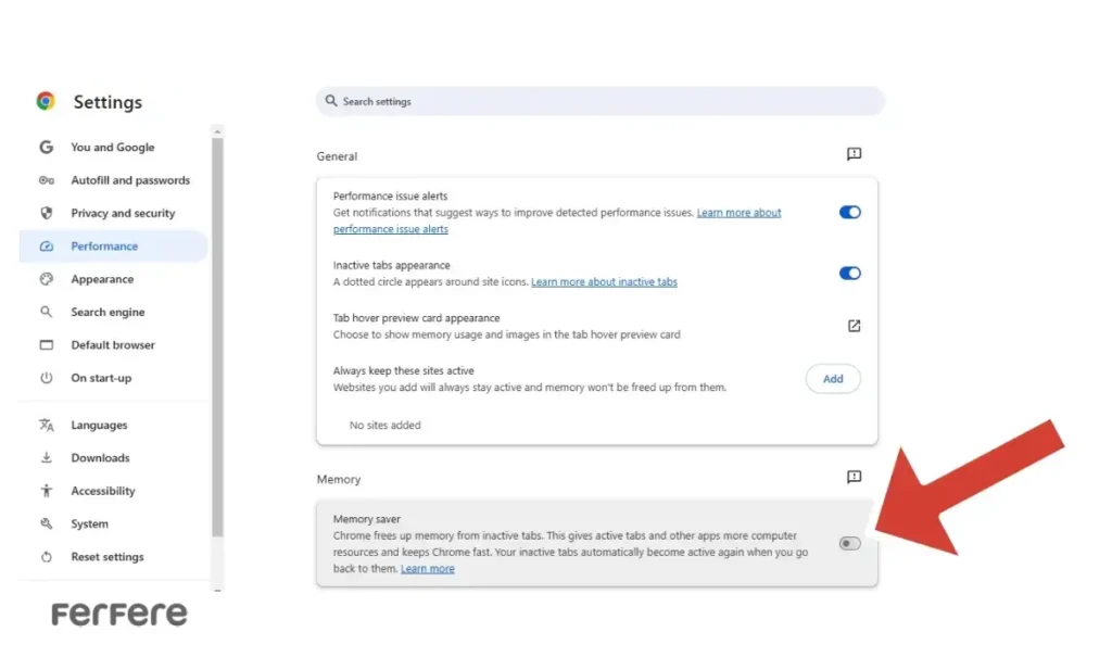 کاهش مصرف رم کروم