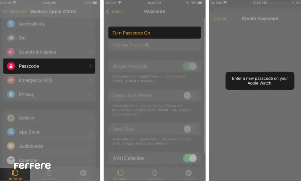 تغییر رمز اپل واچ