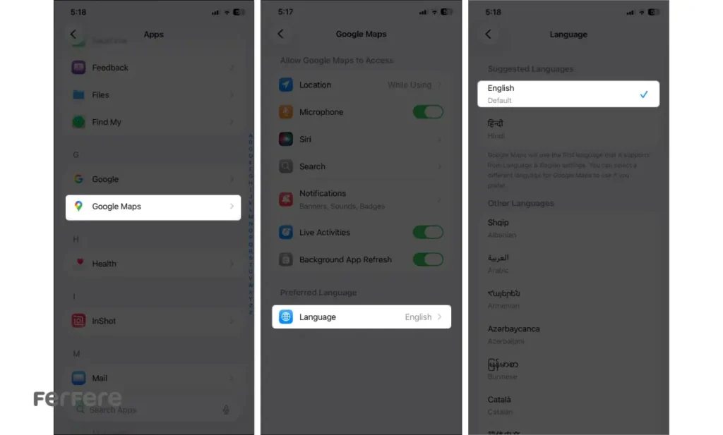 تغییر صدای گوگل مپ