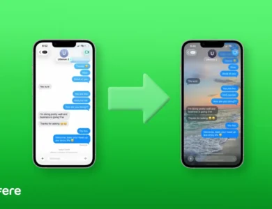 تغییر پس‌زمینه iMessage