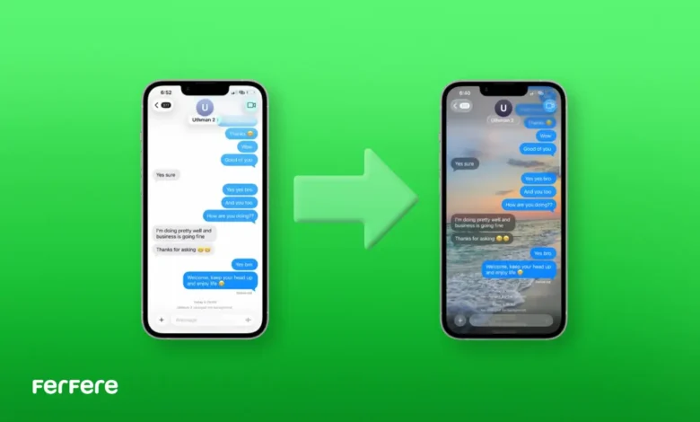 تغییر پسزمینه iMessage
