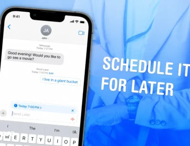 زمان‌بندی ارسال پیام iMessage