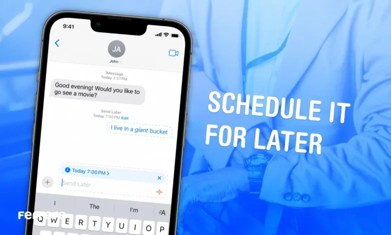 زمانبندی ارسال پیام iMessage