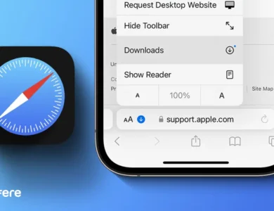 مدیریت دانلودها در Safari آیفون