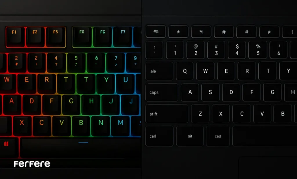 نور پس زمینه کیبورد لپ تاپ