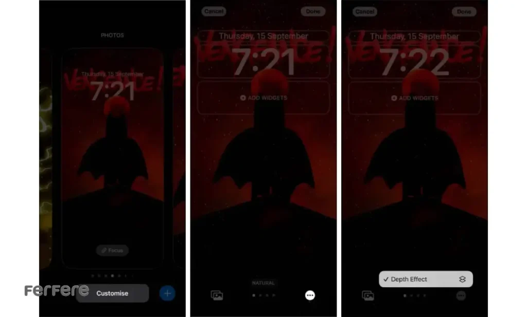 Depth Effect صفحه قفل آیفون