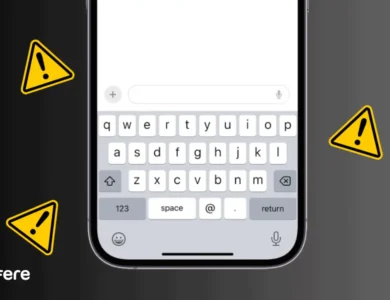 رفع لگ کیبورد آیفون