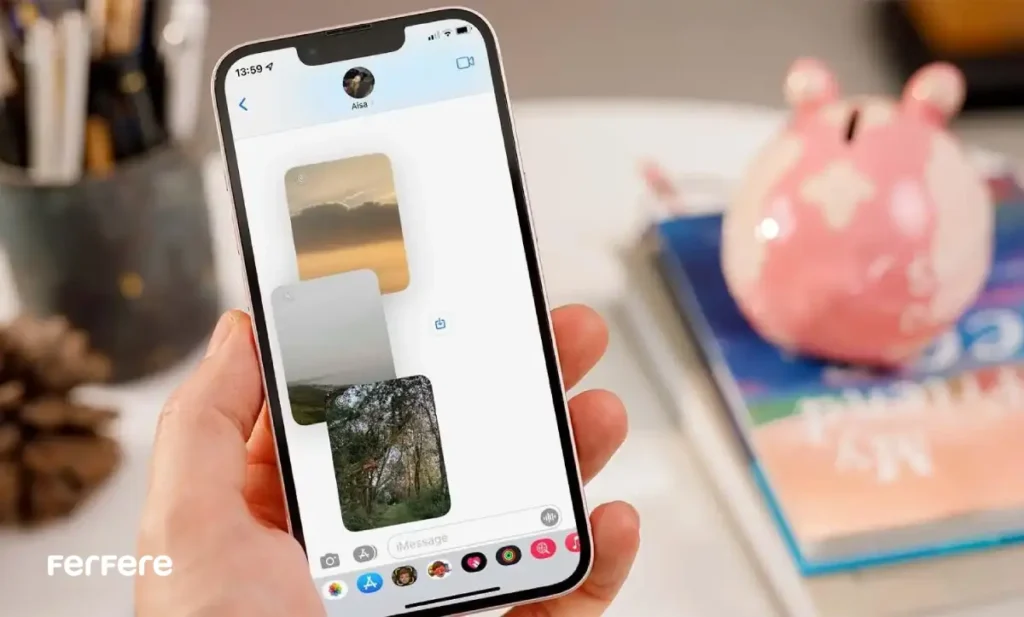 دیدن عکس‌های اشتراکی آی مسیج در آیفون