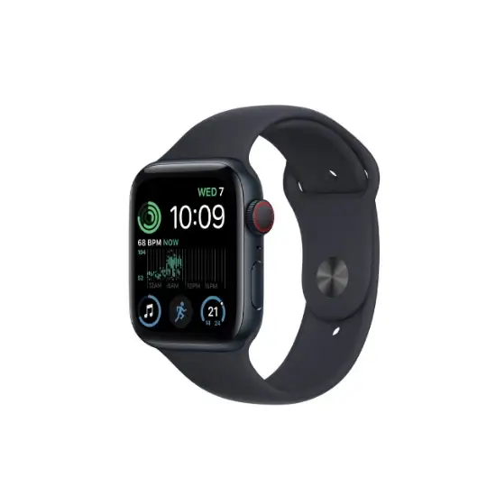 ساعت هوشمند اپل واچ سری SE 2022 مدل 40mm Aluminum Case with Sport silicone Band مشکی