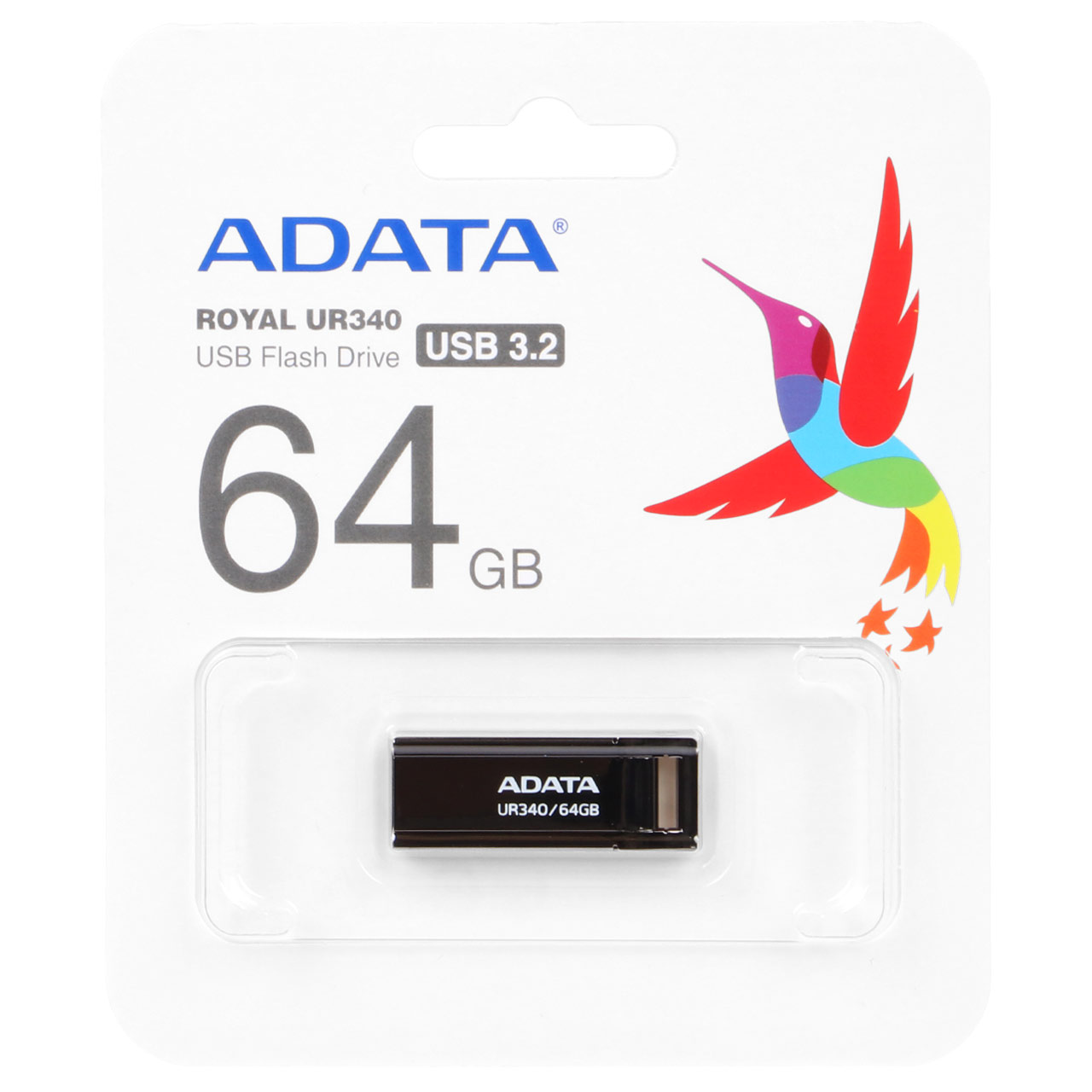 adata-royal-ur340-usb-3-2-flash-memory-64gb-مشکی-گارانتی-مادام-العمر ...