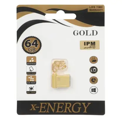 تصویر فلش مموری ایکس-انرژی مدل Gold USB2.0 ظرفیت 64 گیگابایت