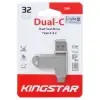 فلش مموری کینگ استار مدل Dual-C C60 Type-C USB3.2 ظرفیت 32 گیگابایت - تصویر یکم