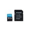 تصویر کارت حافظه microSDHC فیلیپس مدل Ultra Pro کلاس 10 U3 سرعت 100MB/sو ظرفیت 64 گیگابایت به همراه آداپتور SD