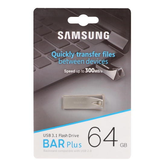 فلش مموری سامسونگ مدل BAR plus USB3.1 ظرفیت 64 گیگابایت با گارانتی 