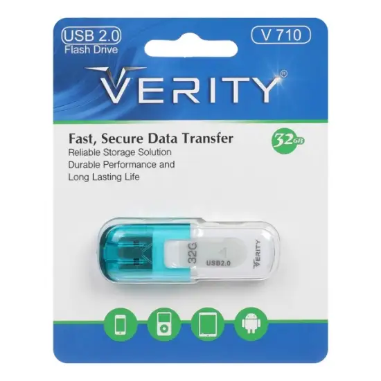 تصویر فلش مموری وریتی مدل V710 USB2.0 ظرفیت 32 گیگابایت