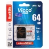 تصویر کارت حافظه microSDXC ویکومن مدل 600x plus کلاس 10 استاندارد UHS-I U3 سرعت 90MBs ظرفیت 64 گیگابایت به همراه آداپتور SD
