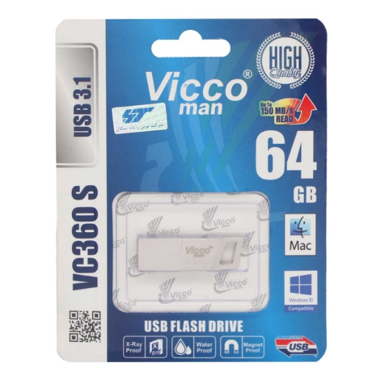 تصویر فلش مموری ویکومن مدل VC360 G USB3.1 ظرفیت 64 گیگابایت