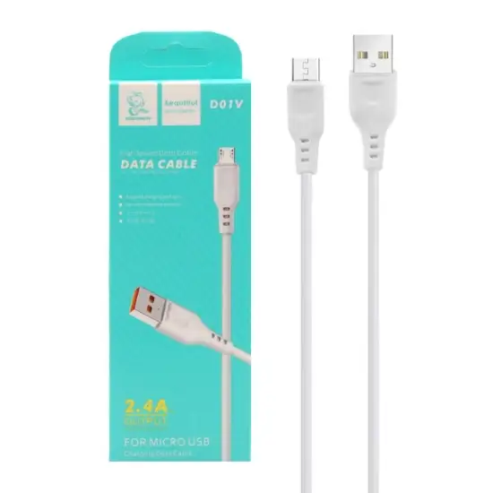 تصویر کابل تبدیل USB به microUSB دن‌من مدل D01V طول 1 متر