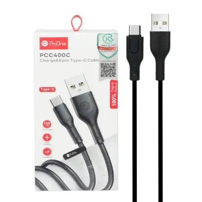 نمایش جزئیات کابل تبدیل USB به USB-C پرووان مدل PCC400C طول 1 متر