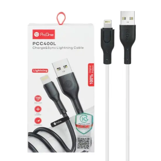 تصویر کابل تبدیل USB به Lightning پرووان مدل PCC400L طول 1 متر