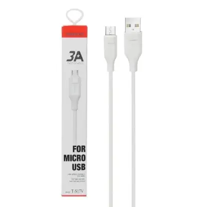 نمایش جزئیات کابل تبدیل USB به MicroUsb ترانیو مدل T-S17V طول 1متر