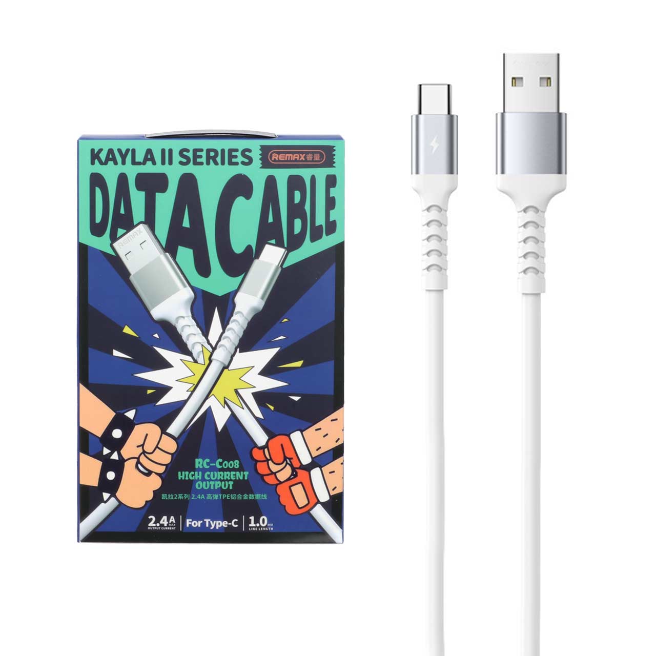 کابل تبدیل USB به USB-C ریمکس مدل RC-C008 طول 1 متر