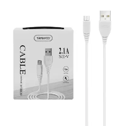 نمایش جزئیات کابل تبدیل USB به MicroUSB ترانیو مدل S1-V طول 1 متر