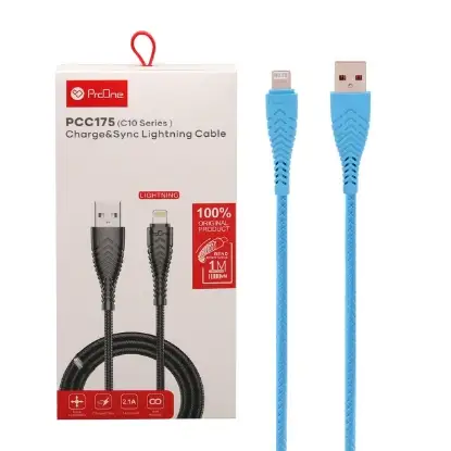 نمایش جزئیات کابل تبدیل USB به لایتنینگ پرووان مدل PCC175 طول 1 متر