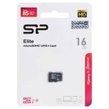 نمایش جزئیات کارت حافظه microSDHC سیلیکون پاور مدل Elite کلاس 10 استاندارد UHS-I U1 سرعت 85MBps ظرفیت 16 گیگابایت