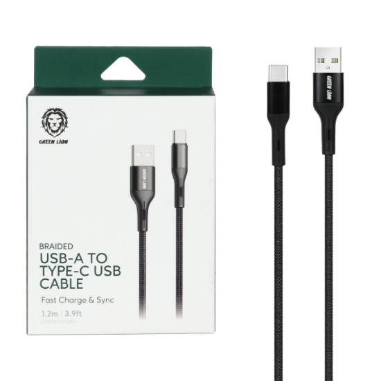 تصویر کابل تبدیل USB به USB-C گرین لاین مدل GNBCTYCBK طول 1.2 متر