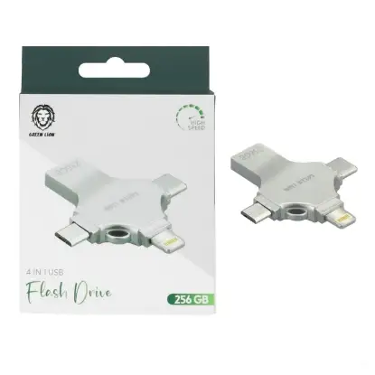 عکس فلش مموری گرین لاین مدل GN4IN1USB256SL ظرفیت 256 گیگابایت