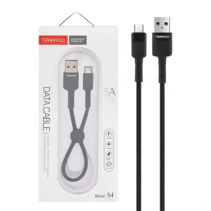 نمایش جزئیات کابل تبدیل USB به microUSB ترانیو مدل S4 طول 0.2 متر