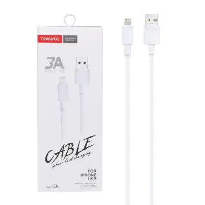 نمایش جزئیات کابل تبدیل USB به lightning ترانیو مدل S13-I طول 1متر