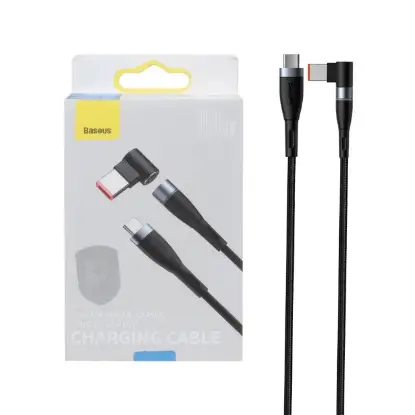 نمایش جزئیات کابل تبدیل مگنتی لپ تاپ باسئوس Type-C to DC مدل CATXC-U01 طول 2 متر