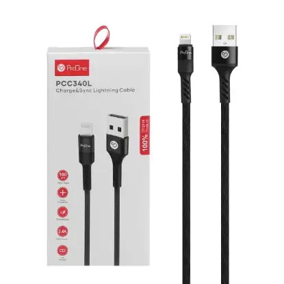 نمایش جزئیات کابل تبدیل USB به lightning پرووان مدل PCC340L طول 1متر