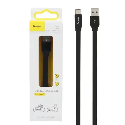 نمایش جزئیات کابل تبدیل USB به USB-C باسئوس مدل CATMBJ-01 طول 0.23 متر