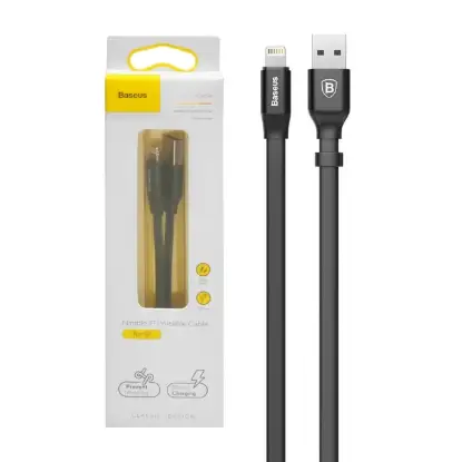 نمایش جزئیات کابل تبدیل USB به لایتنینگ باسئوس مدل CALMBJ-B01 طول 0.23 متر
