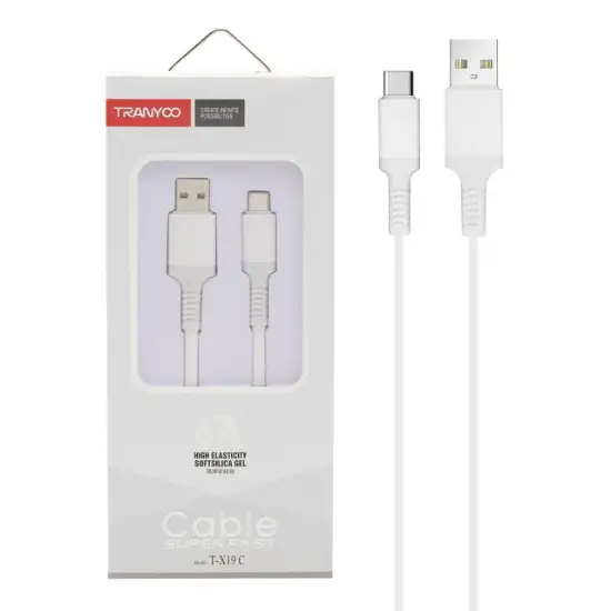 تصویر کابل تبدیل USB به USB-C ترانیو مدل T-X19C طول 1 متر