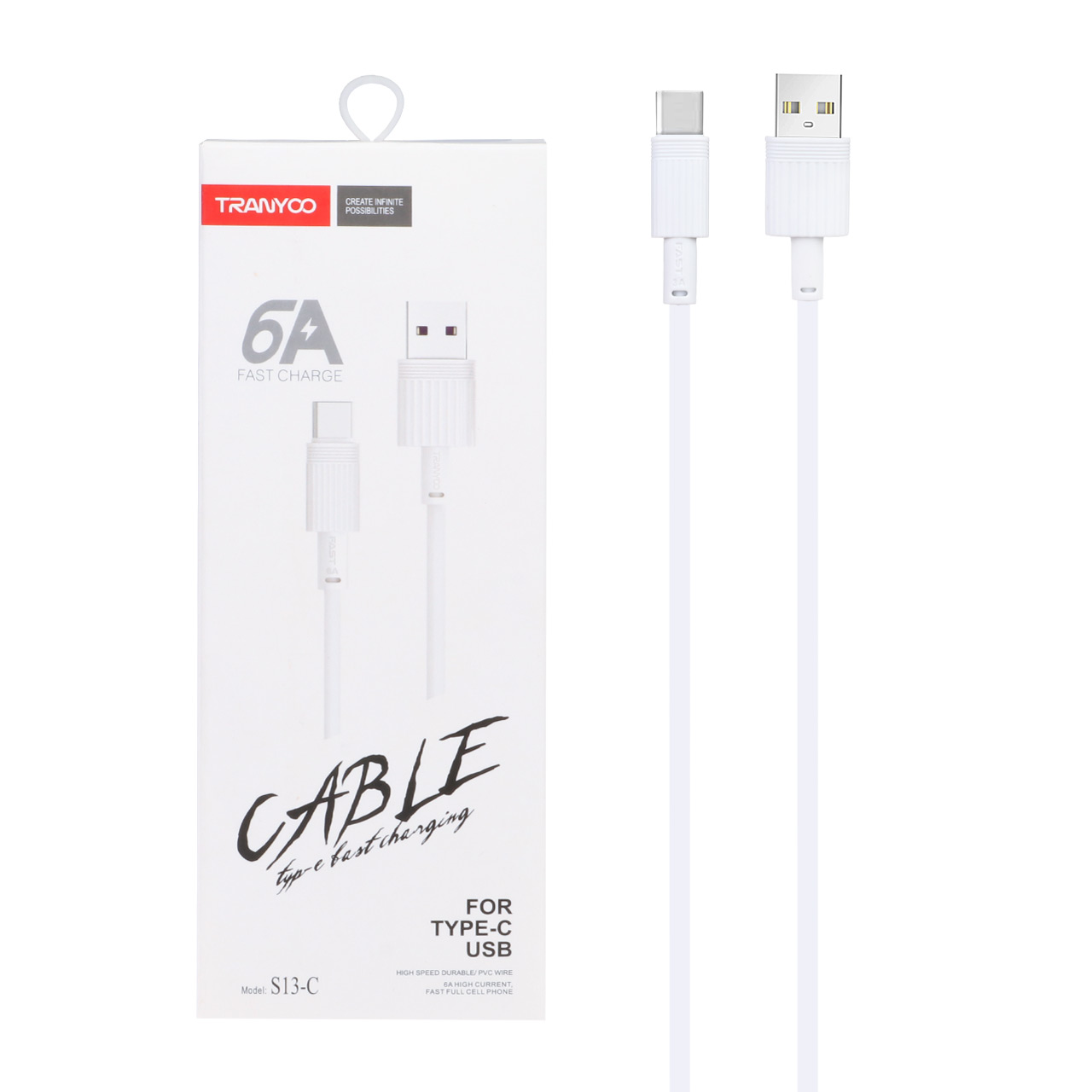 کابل تبدیل USB به USB-C ترانیو مدل S13-C طول 1 متر