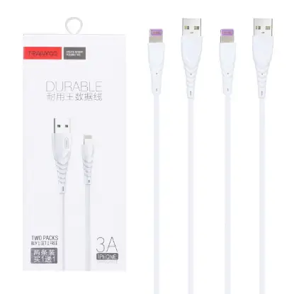 نمایش جزئیات کابل تبدیل USB به lightning ترانیو مدل S10 طول 1 متر بسته 2 عددی