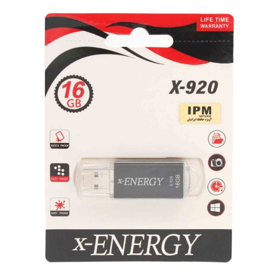 تصویر فلش مموری ایکس-انرژی مدل X-920 USB2.0 ظرفیت 16 گیگابایت
