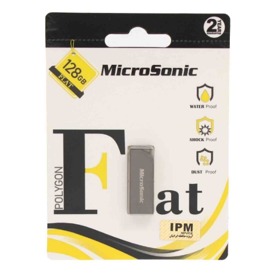 تصویر فلش مموری میکروسونیک مدل Flat USB2.0 ظرفیت 128 گیگابایت