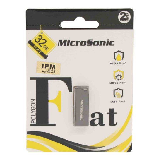 تصویر فلش مموری میکروسونیک مدل Flat USB2.0 ظرفیت 32 گیگابایت