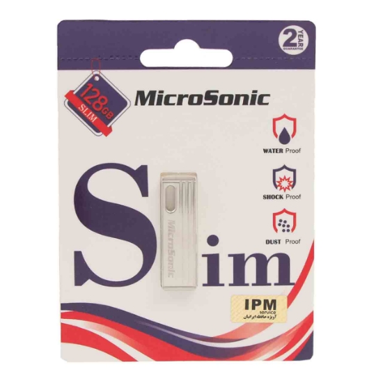 تصویر فلش مموری میکروسونیک مدل Slim USB2.0 ظرفیت 128 گیگابایت