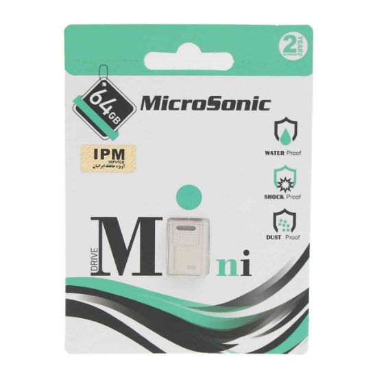 تصویر فلش مموری میکروسونیک مدل Mini USB2.0 ظرفیت 64 گیگابایت
