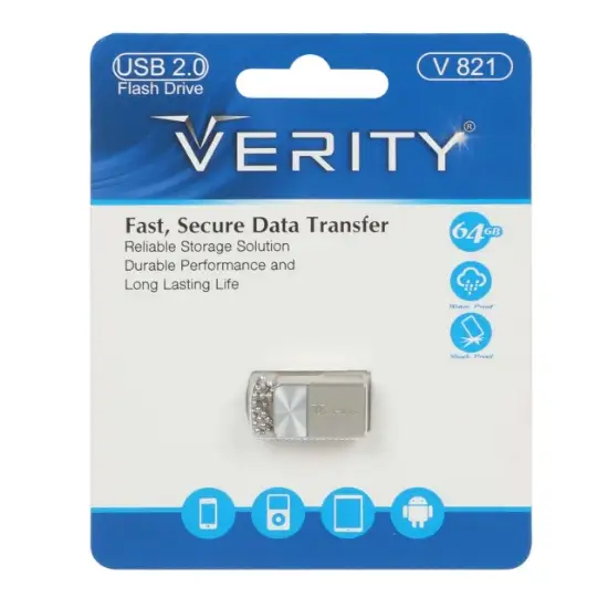 تصویر فلش مموری وریتی مدل V821 USB2.0 ظرفیت 64 گیگابایت